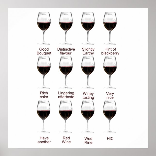 Poster Dégustation de vin (Devant)