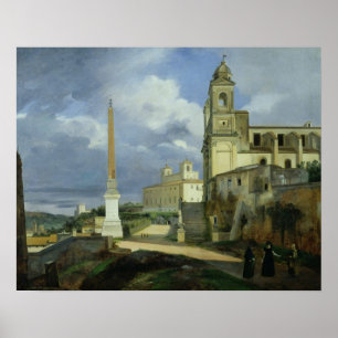 Poster Dei Monti de Trinita et la villa Medici