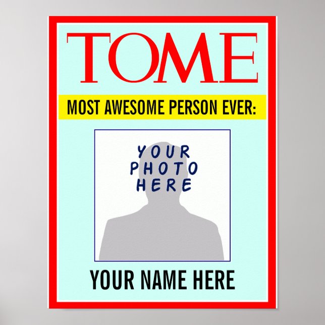 Poster: DEIN Name & Foto auf Magazine Cover! Poster (Vorne)