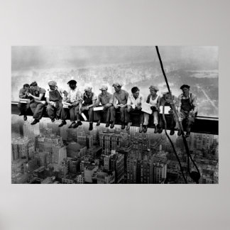 Poster Déjeuner Au Sommet D'Un Gratte-Ciel 1932 NYC Grand