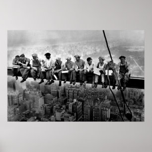 Poster Déjeuner Au Sommet D'Un Gratte-Ciel 1932 NYC Grand