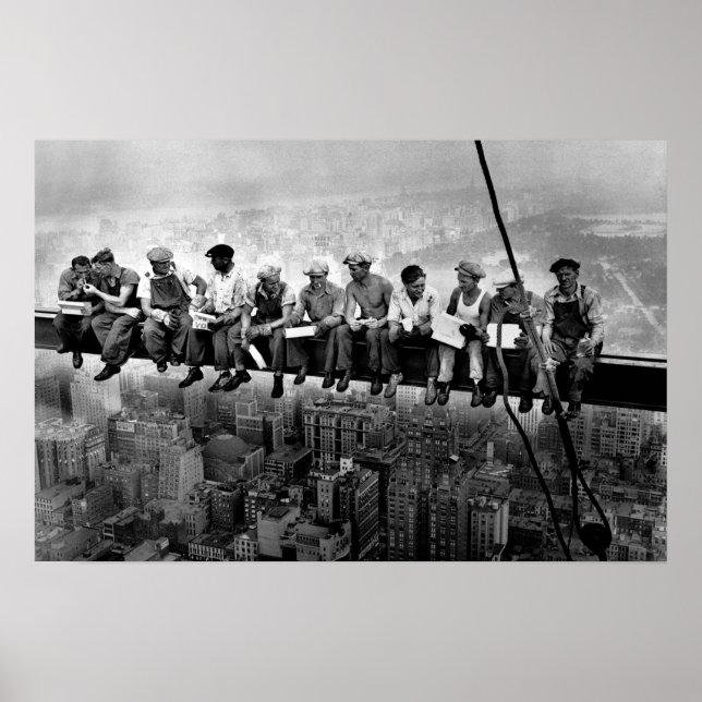 Poster Déjeuner Au Sommet D'Un Gratte-Ciel 1932 NYC Grand (Devant)