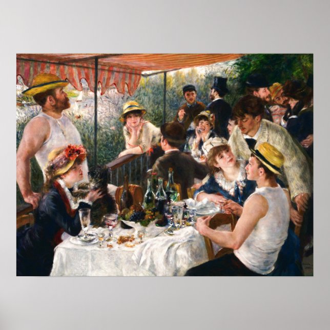 Poster Déjeuner de la fête nautique par Pierre-Auguste Re (Devant)