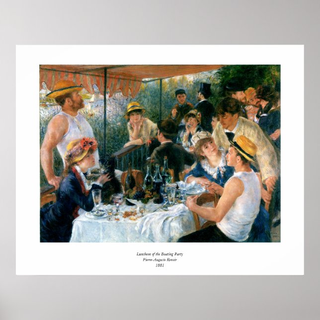 Poster Déjeuner de Renoir de la fête nautique (1881) (Devant)