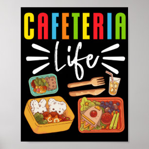 Poster Déjeuner Lady Cafétéria Vie Déjeuner Lady