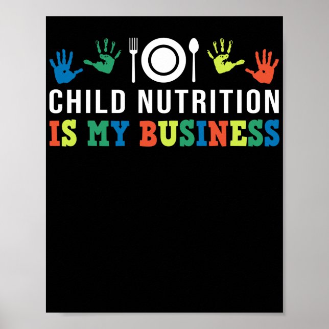 Poster Déjeuner Lady Child Nutrition Est Mon Affaires Déj (Devant)