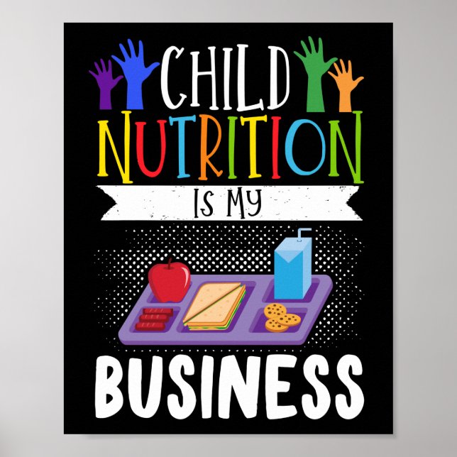 Poster Déjeuner Lady Child Nutrition Est Mon Affaires Déj (Devant)