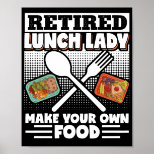Poster Déjeuner Lady Déjeuner Retraité Lady Faire Votre P