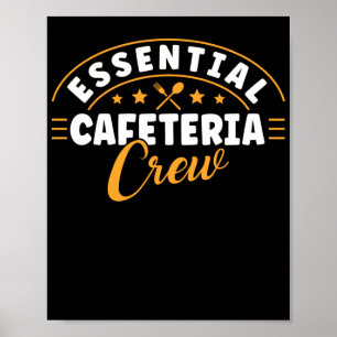 Poster Déjeuner Lady Essential Cafétéria Crew Déjeuner La