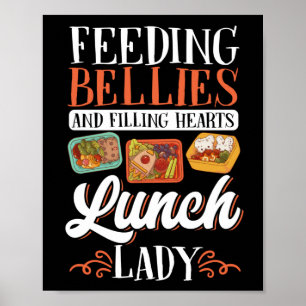 Poster Déjeuner Lady Nourrir Des Vins Et Pleins Coeurs