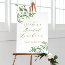 Déjeuner nuptial d'or vert et de fleurs blanches