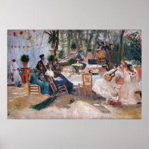 Poster Déjeuner pendant La Feria à Grenade Hugo Birger