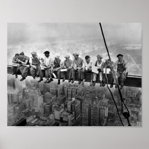 Poster Déjeuner sur un gratte-ciel - New York - 1932