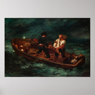 Poster Delacroix - Après le naufrage 1840