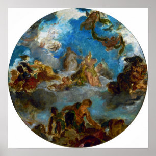 Poster Delacroix - Esquisse pour La Paix Descend Sur Terr
