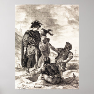 Poster Delacroix - Hamlet Et Horatio Avant La Gravedi...