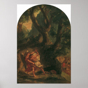 Poster Delacroix - Jacob lutte avec l'ange