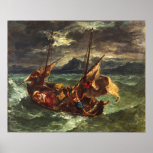 Poster Delacroix - Le Christ sur la mer de Galilée
