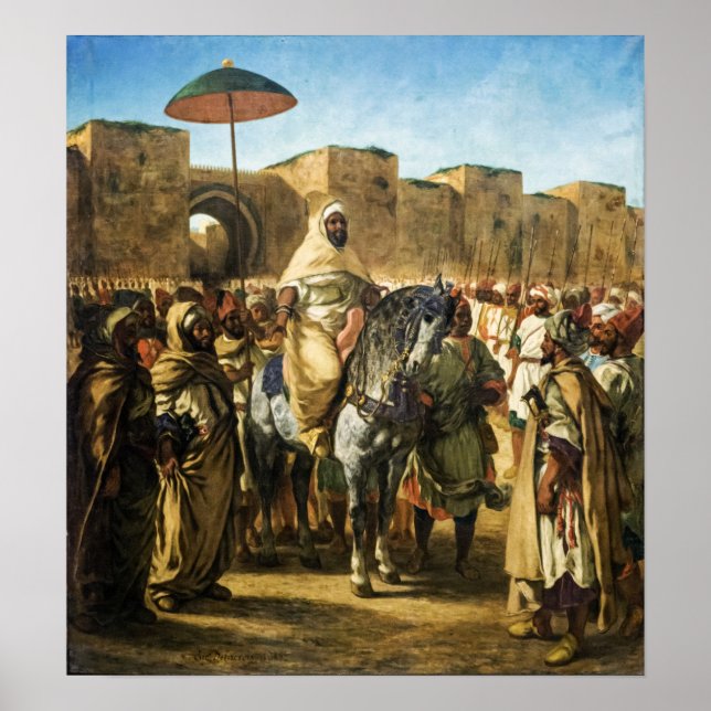 Poster Delacroix - Le Sultan Du Maroc (Devant)