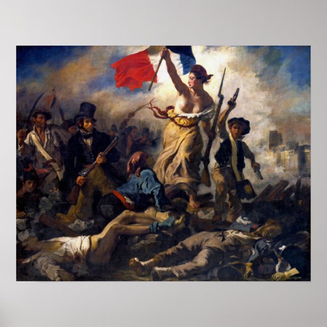 Poster Delacroix - Liberté à la tête du peuple (Devant)