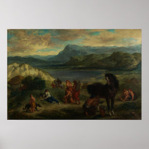Poster Delacroix - Ovide chez les Scythes 1859