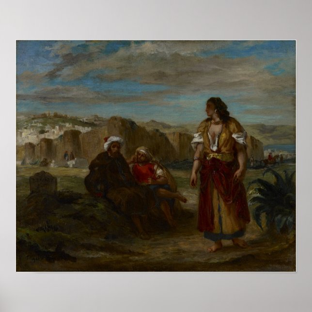 Poster Delacroix - Vue Tanger (Devant)