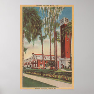 Poster Deland, la Floride - vue d'université de Stetson