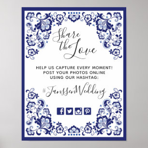 Poster Delfts Blauw   Bleu de Delft Photos Hashtag Mariag