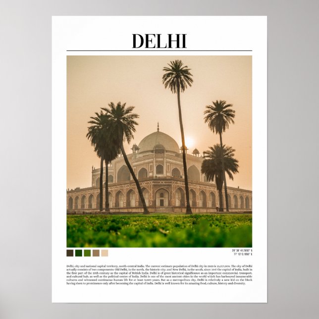 Poster Delhi - Inde (Devant)