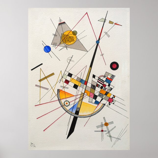 Poster Delicate Tension (1923) by Wassily Kandinsky (Devant)