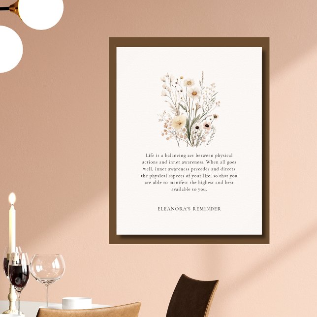 Poster Delicate Wildflowers Motivational Quote (Delicate Wildflowers Motivational Quote Poster)