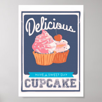 Poster Délicieux Cupcake