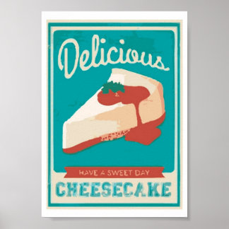Poster Délicieux gâteau au fromage