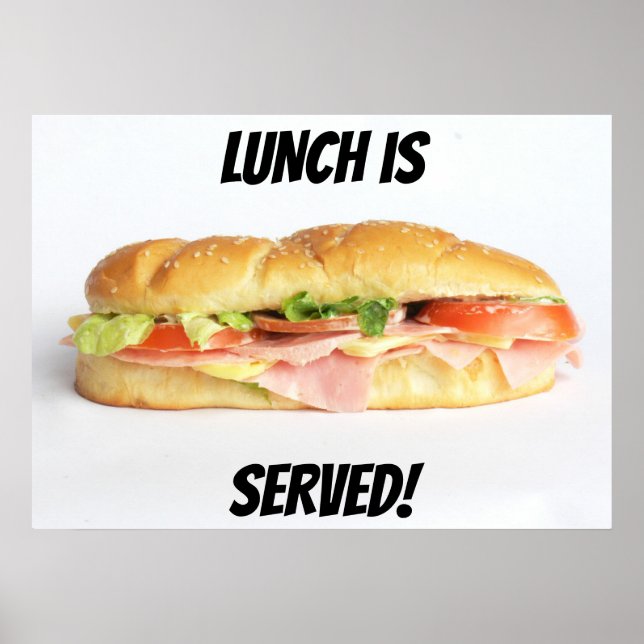 Poster Délicieux sandwich de jambon et fromage (Devant)