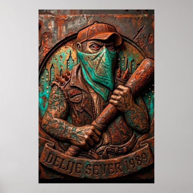 Poster Delije Sever 1989 Embossed (Devant)