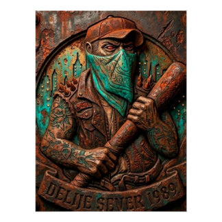 Poster Delije Sever 1989 Embossed