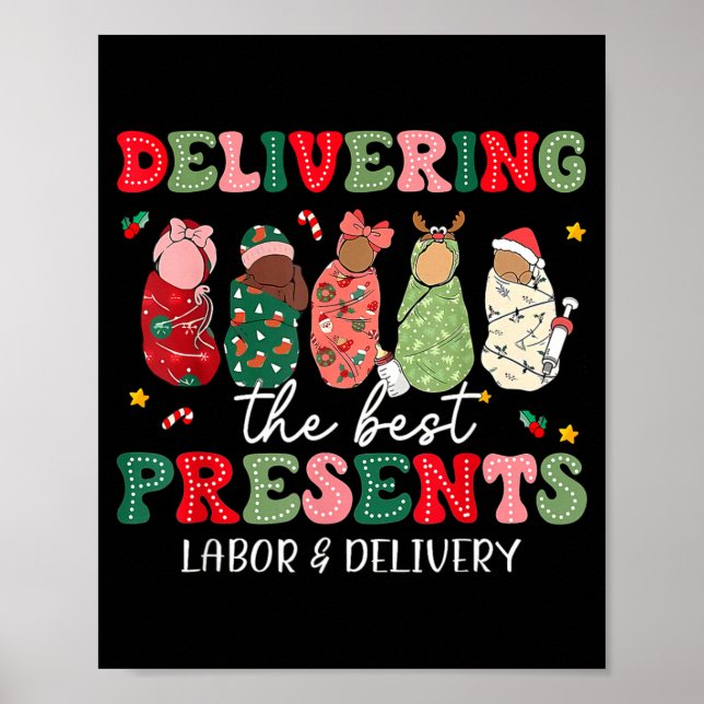Poster Delivering The Labor Delivery Nurse Christmas  (Devant)