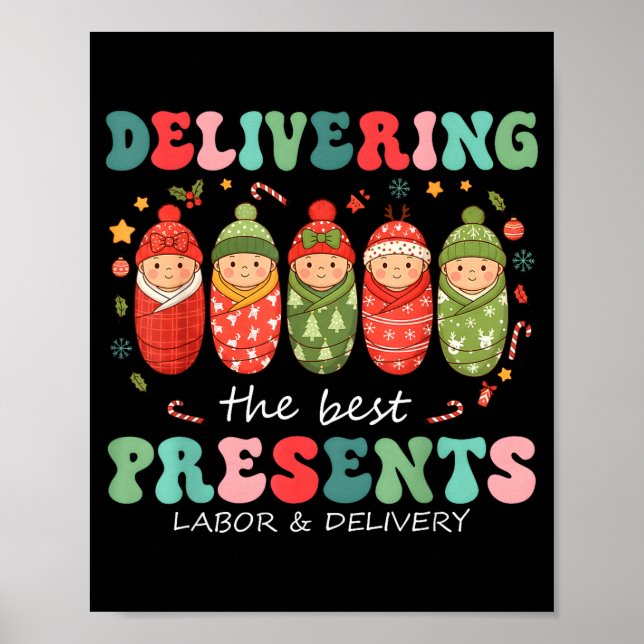 Poster Delivering The Labor Delivery Nurse Christmas  (Devant)