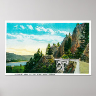 Poster Dell de Shepperd sur le fleuve Columbia