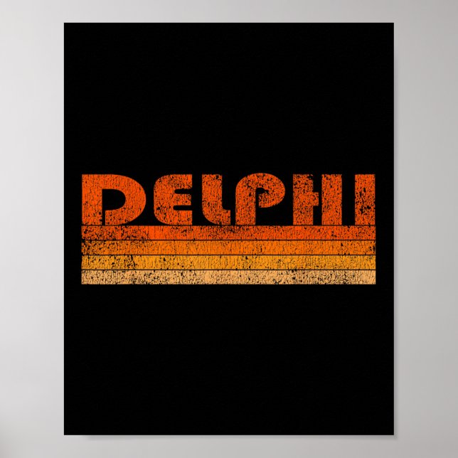 Poster Delphes Grèce Rétro Vintage  (Devant)