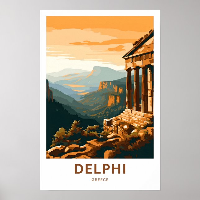 Poster Delphi Grèce Imprimer voyage (Devant)