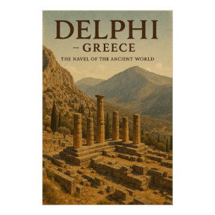 Poster Delphi — Grèce, Le Nombril du Monde Antique.