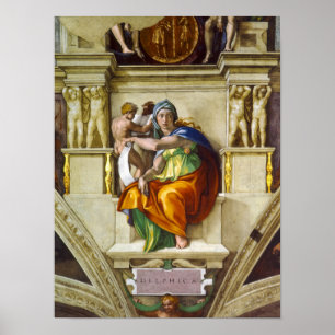 Poster Delphic Sibyl par Michelangelo
