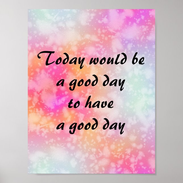 Poster Demandez un devis de bonne journée sur l'aquarelle (Devant)