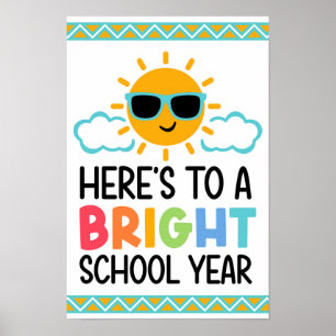 Poster Démarrage d'année scolaire lumineux et audacieux