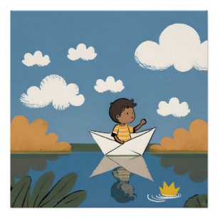 Poster d'embarcation pour enfants et en papier