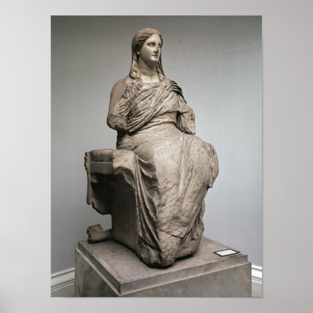 Poster Demeter, statue de Knidos, Asia Minor, c.350BC (Devant)