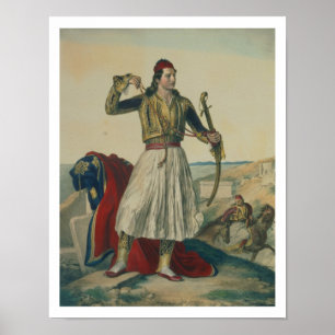 Poster Demetrius Mavromichalis, soldat grec et patroui