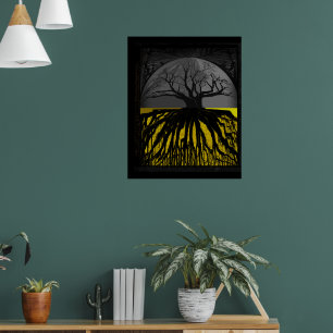 Poster Demi-cercle Racines