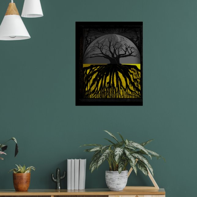 Poster Demi-cercle Racines (Salon 1)
